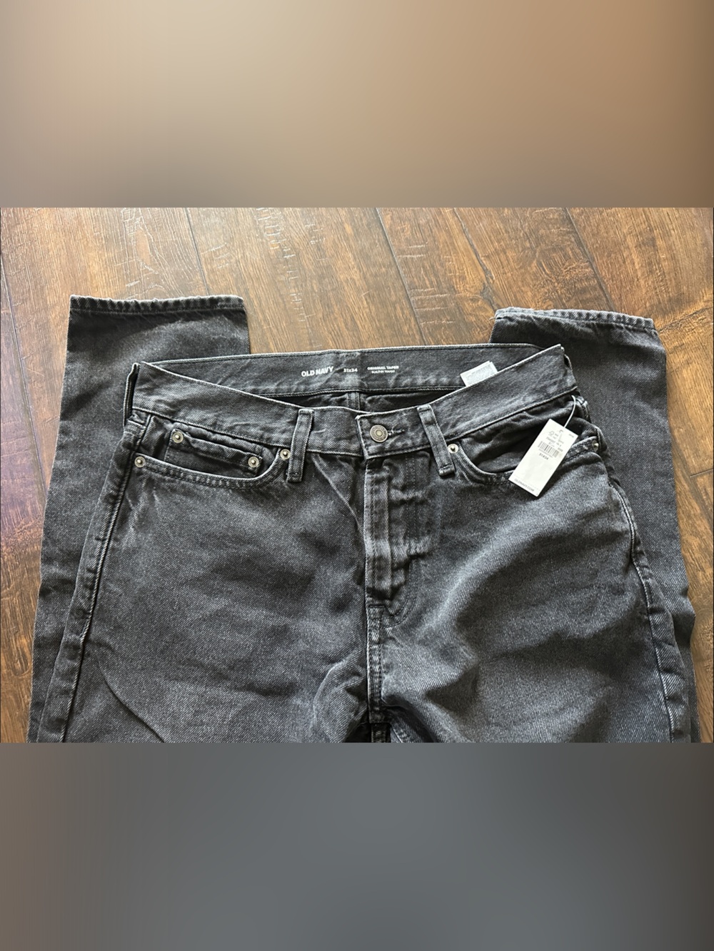Old Navy Men's Charcoal Gray Original-Taper Leg Jeans